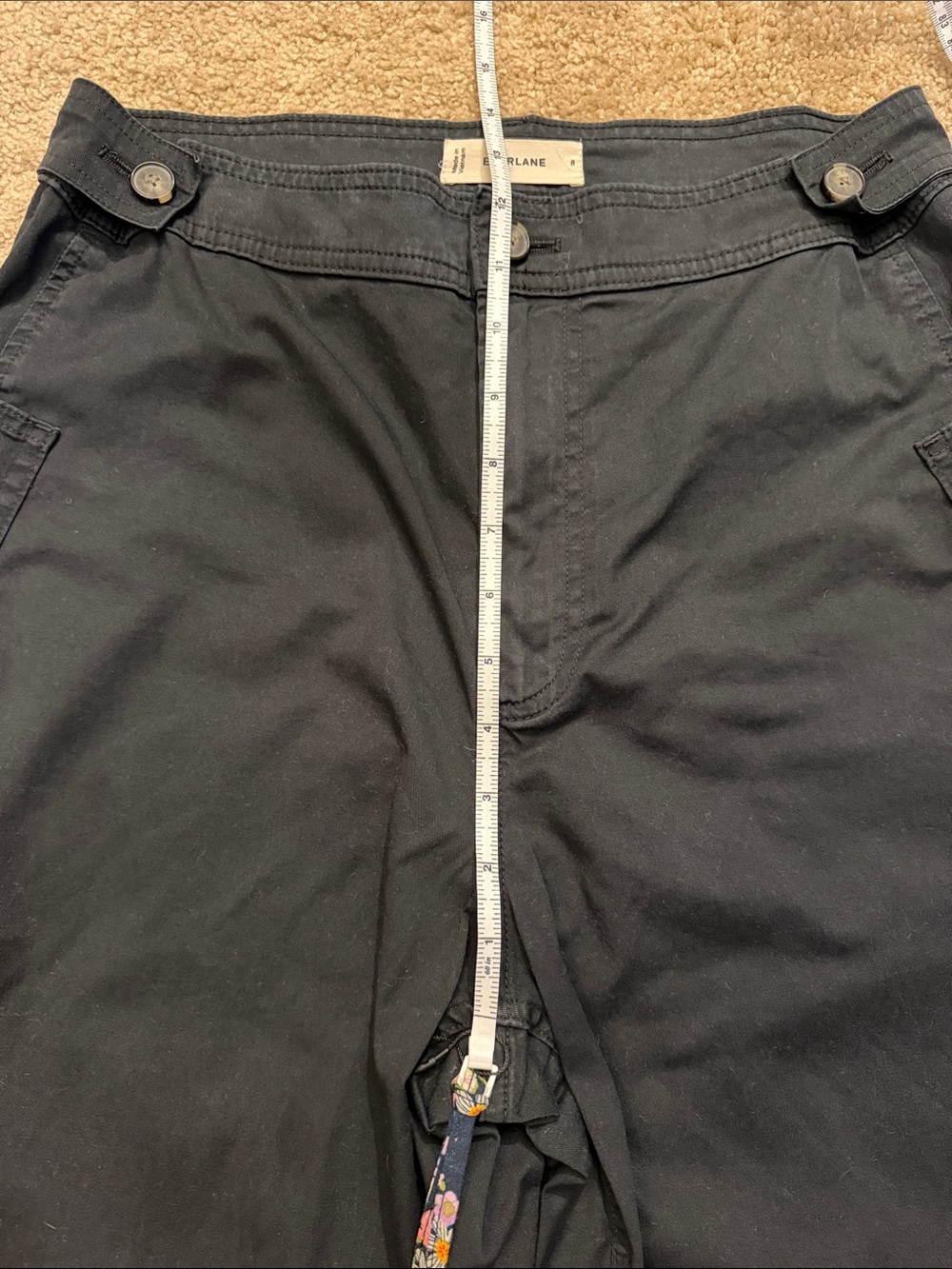 Everlane Women's The Fatigue Barrel Pant Black Slim Cotton Size 8 - Picture 7 of 12